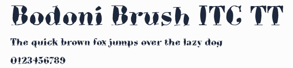 Bodoni Brush ITC TT預覽圖