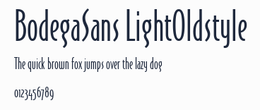 BodegaSans LightOldstyle預覽圖