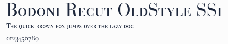 Bodoni Recut OldStyle SSi預覽圖