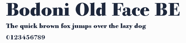 Bodoni Old Face BE預覽圖