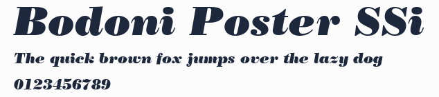 Bodoni Poster SSi預覽圖