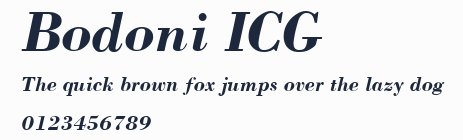 Bodoni ICG預覽圖