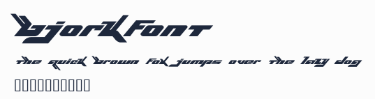 BjorkFont預覽圖