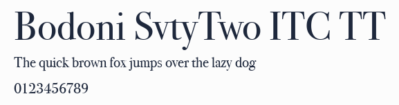 Bodoni SvtyTwo ITC TT預覽圖