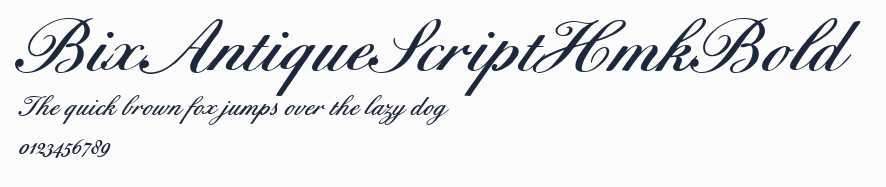BixAntiqueScriptHmkBold預覽圖