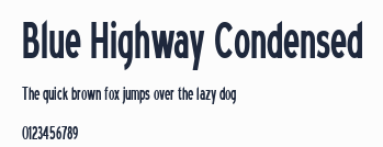 Blue Highway Condensed預覽圖