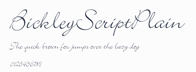 BickleyScriptPlain預覽圖