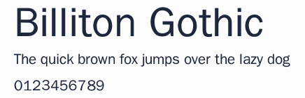 Billiton Gothic預覽圖