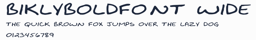 BiklyBoldFont Wide預覽圖