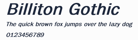 Billiton Gothic預覽圖