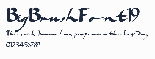 BigBrushFont19預覽圖