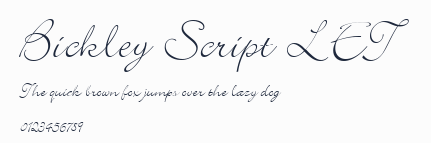 Bickley Script LET預覽圖