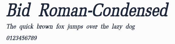 Bid Roman-Condensed預覽圖