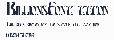 BillionsFont ttcon預覽圖