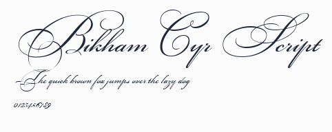 Bikham Cyr Script預覽圖