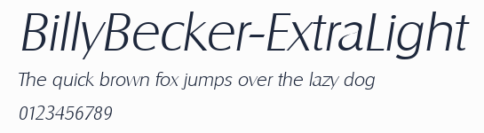 BillyBecker-ExtraLight預覽圖