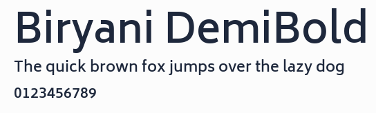 Biryani DemiBold預覽圖