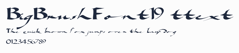 BigBrushFont19 ttext預覽圖