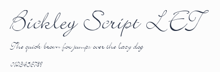 Bickley Script LET預覽圖