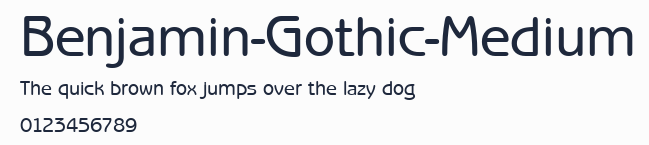 Benjamin-Gothic-Medium預覽圖