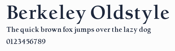 Berkeley Oldstyle預覽圖