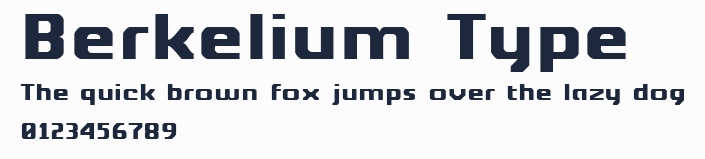 Berkelium Type預覽圖