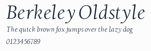 Berkeley Oldstyle預覽圖