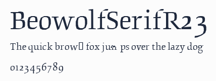 BeowolfSerifR23預覽圖