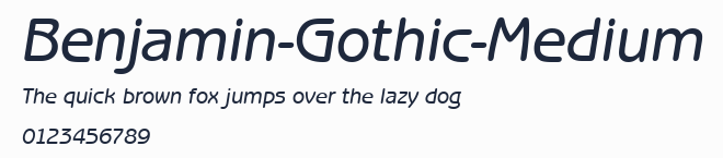 Benjamin-Gothic-Medium預覽圖