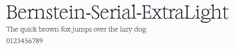 Bernstein-Serial-ExtraLight預覽圖