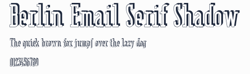 Berlin Email Serif Shadow預覽圖