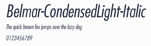Belmar-CondensedLight-Italic預覽圖
