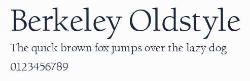 Berkeley Oldstyle預覽圖