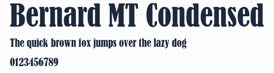 Bernard MT Condensed預覽圖