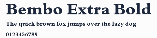 Bembo Extra Bold預覽圖