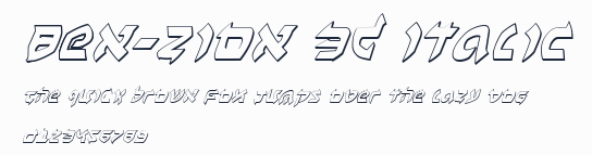 Ben-Zion 3D Italic預覽圖