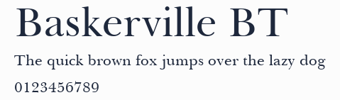Baskerville BT預覽圖