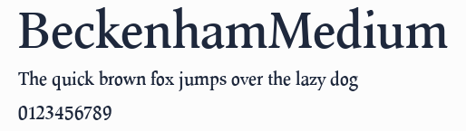 BeckenhamMedium預覽圖