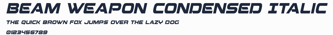 Beam Weapon Condensed Italic預覽圖