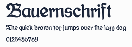 Bauernschrift預覽圖
