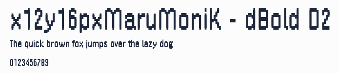 x12y16pxMaruMoniK - dBold D2預覽圖