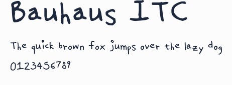 Bauhaus ITC預覽圖