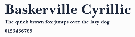 Baskerville Cyrillic預覽圖
