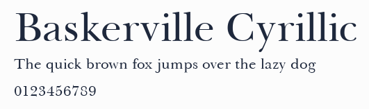 Baskerville Cyrillic預覽圖