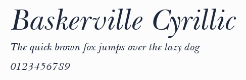 Baskerville Cyrillic預覽圖