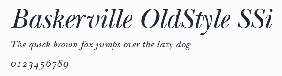 Baskerville OldStyle SSi預覽圖