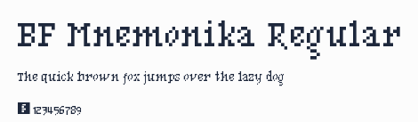 BF Mnemonika Regular預覽圖