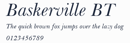Baskerville BT預覽圖