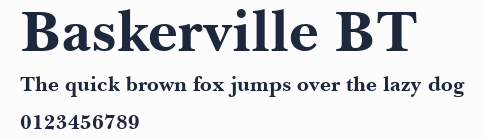 Baskerville BT預覽圖