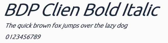 BDP Clien Bold Italic預覽圖